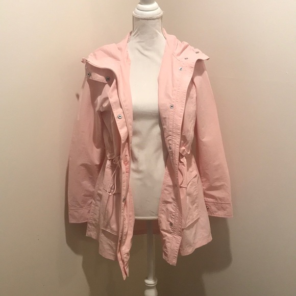 j crew pink rain jacket